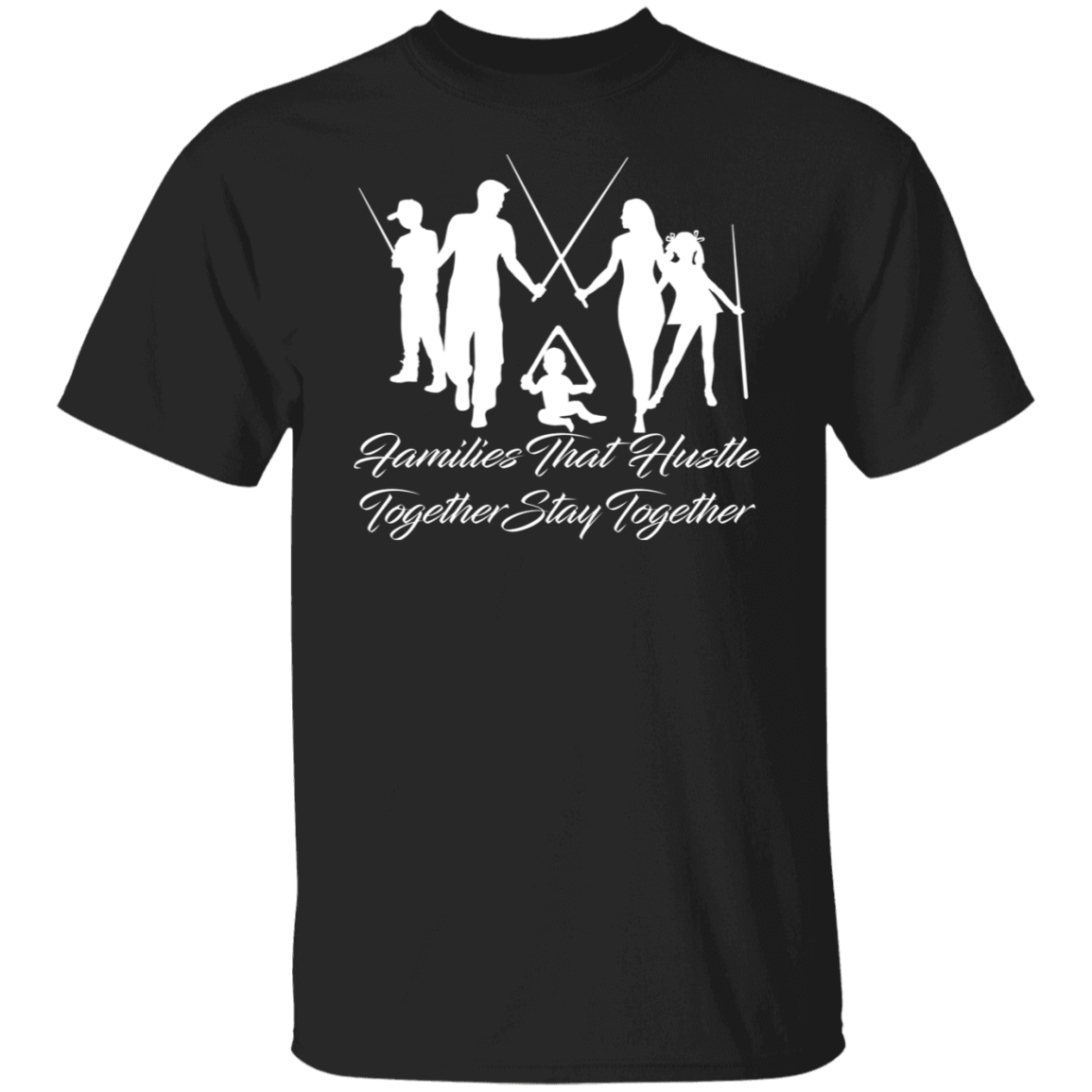 The GHOATS Custom Design. #11 Families That Hustle Together, Stay Together. Basic Cotton T-Shirt