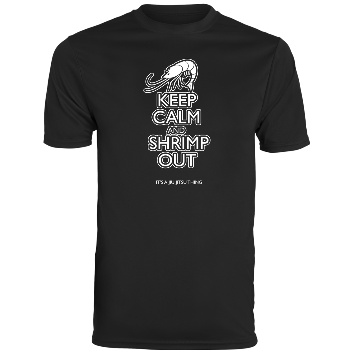 Artichoke Fight Gear Custom Design #12. Keep Calm and Shrimp Out. Youth Moisture-Wicking Tee