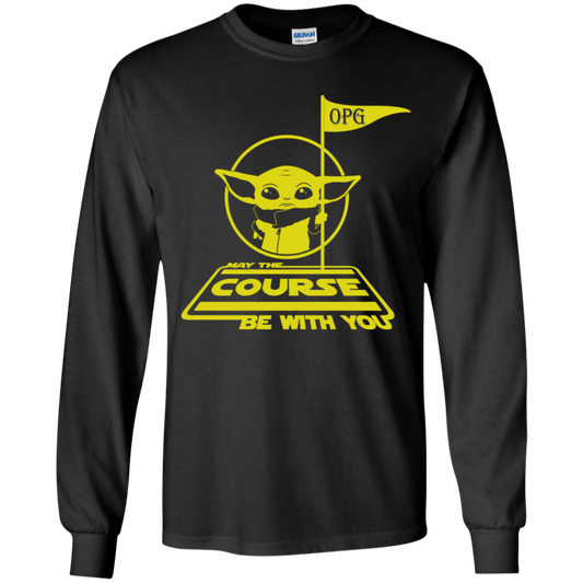 OPG Custom Design #21. May the course be with you. Star Wars Parody and Fan Art. Youth Long Sleeve T-Shirt