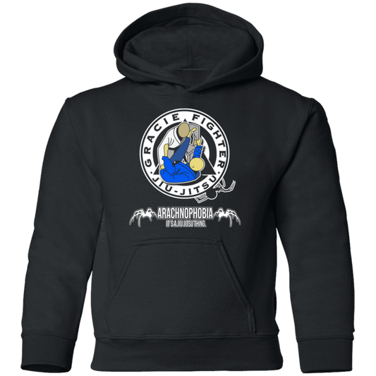 Artichoke Fight Gear Custom Design #1. Arachnophobia. It's a jiu Jitsu Thing. Spider Guard. BJJ. Youth Pullover Hoodie