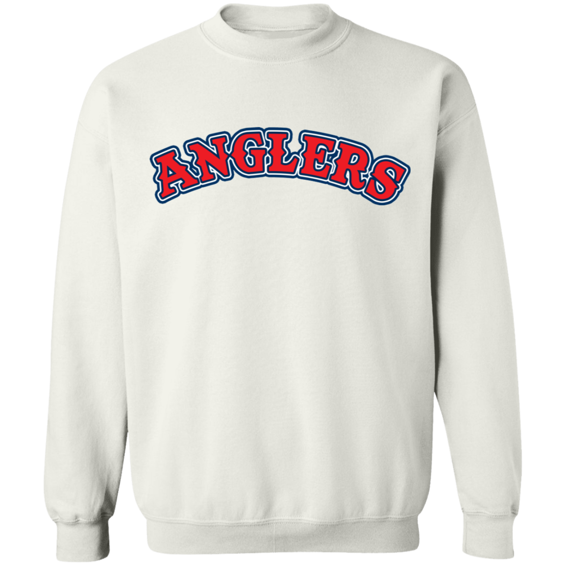 ArtichokeUSA Custom Design. Anglers. Southern California Sports Fishing. Los Angeles Angels Parody. Crewneck Pullover Sweatshirt