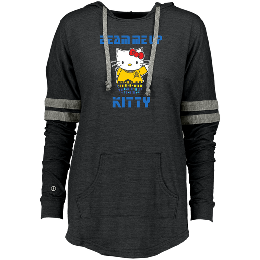 ArtichokeUSA Custom Design. Beam Me Up Kitty. Fan Art / Parody. Ladies' Hooded Low Key Pullover