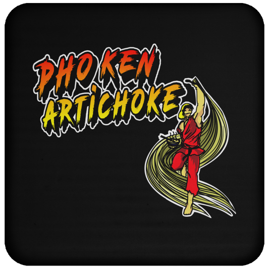 ArtichokeUSA Custom Design. Pho Ken Artichoke. Street Fighter Parody. Gaming. Coaster