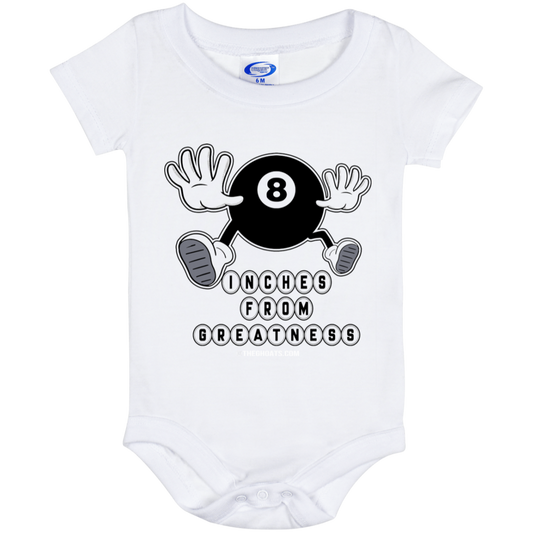 The GHOATS Custom Design #17. Inches From Greatness. Baby Onesie 6 Month