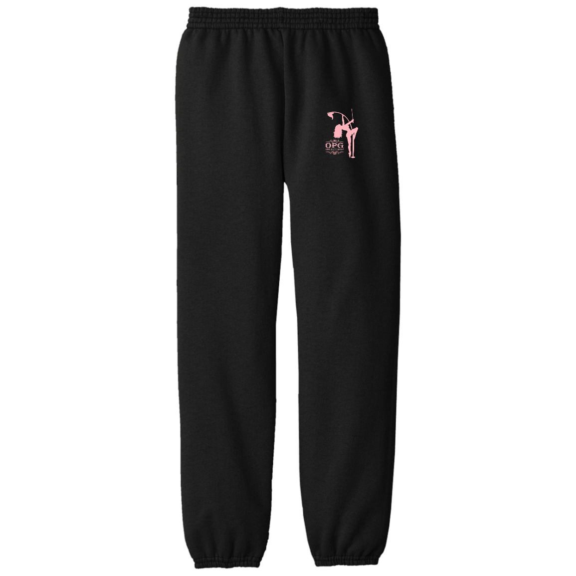 OPG Custom Design #10. Lady on Front / Flag Pole Dancer On Back. Youth Fleece Pants