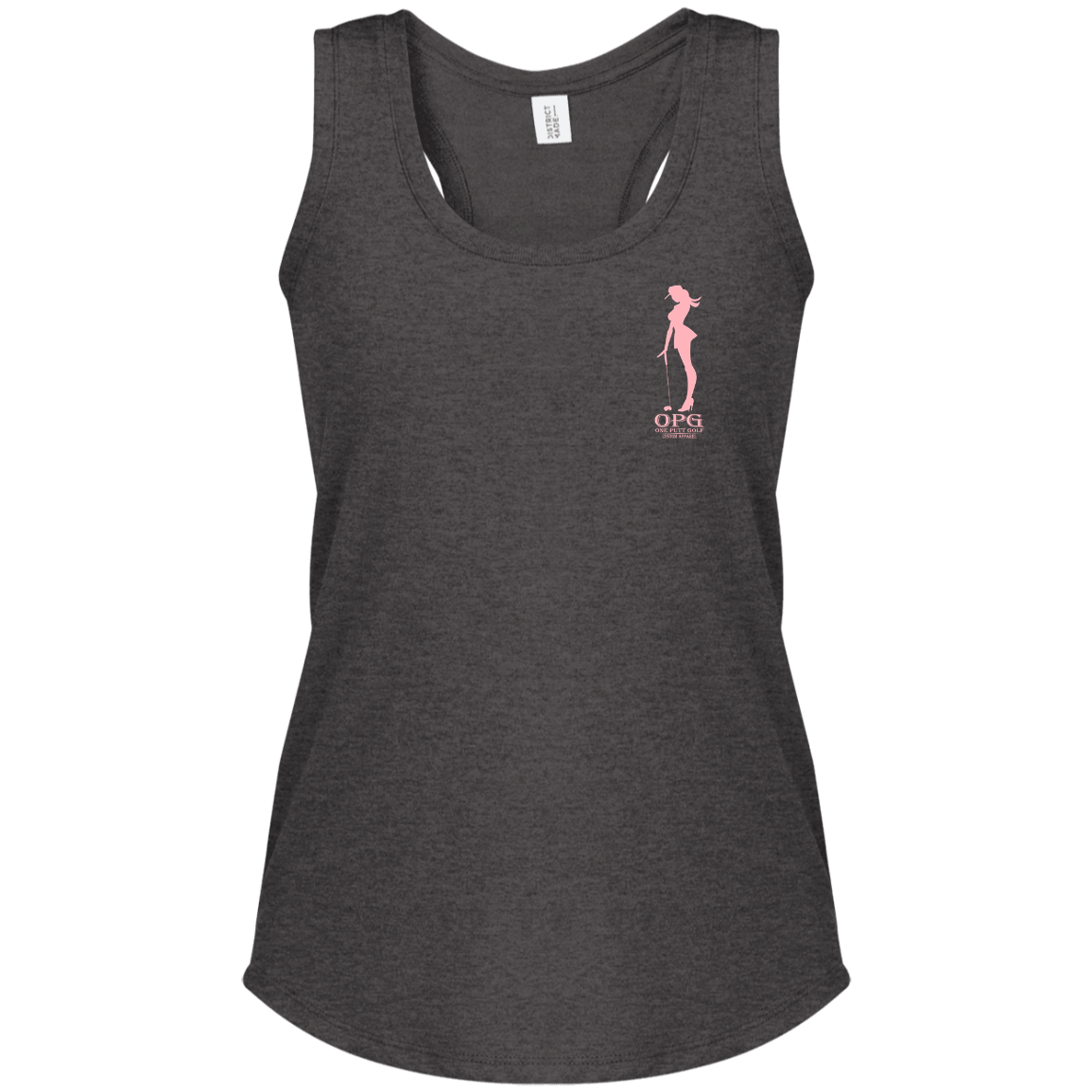 OPG Custom Design #10. Lady on Front / Flag Pole Dancer On Back. Ladies' Perfect Tri Racerback Tank