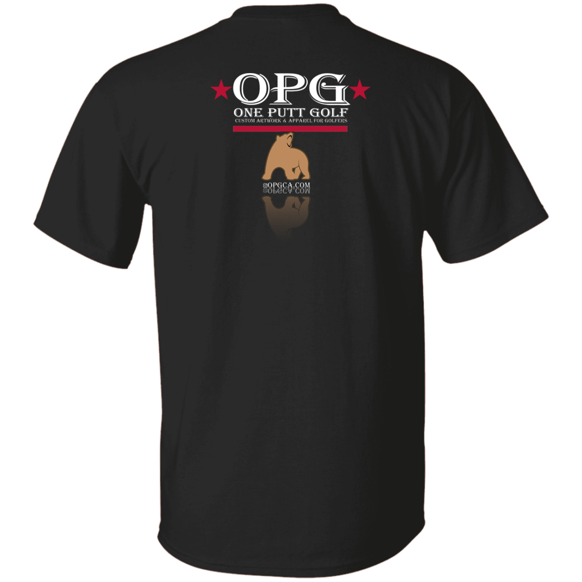 OPG Custom Design #14. Golf California. California State Flag. 5.3 oz. T-Shirt