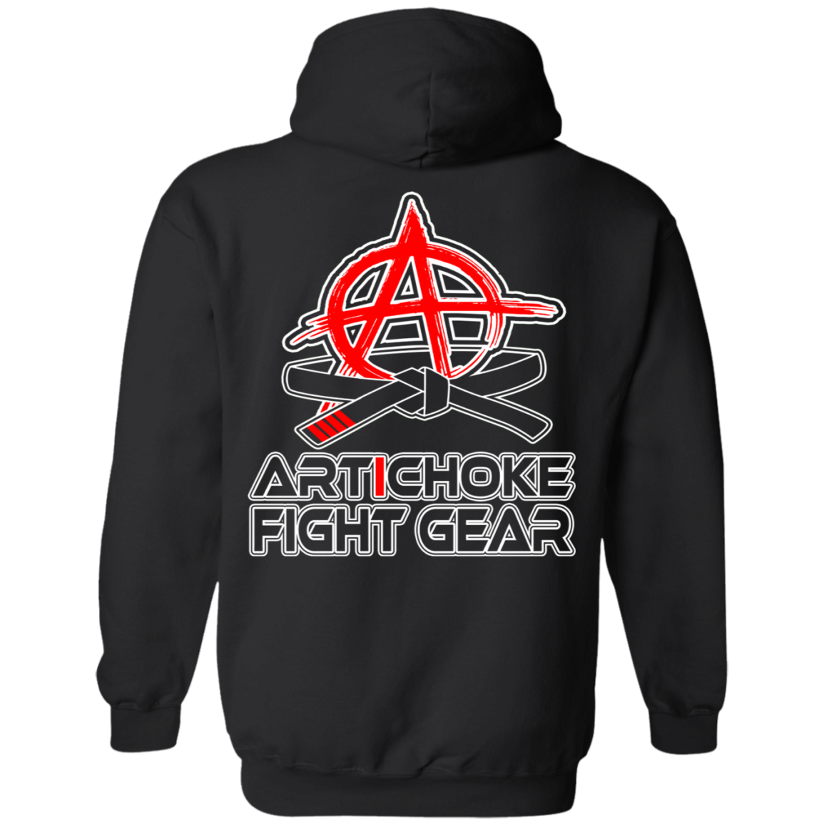 Artichoke Fight Gear Custom Design #16. Sticks And Stones May Break My Bones But Words Can Get You Choked Out. Gracie Fighter. BJJ. Basic Hoodie