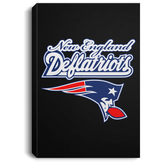 ArtichokeUSA Custom Design. New England Deflatriots. New England Patriots Parody. Portrait Canvas .75in Frame