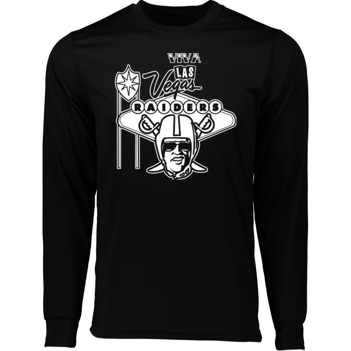 ArtichokeUSA Custom Design. Las Vegas Raiders. Las Vegas / Elvis Presley Parody Fan Art. Let's Create Your Own Team Design Today. Long Sleeve Moisture-Wicking Tee