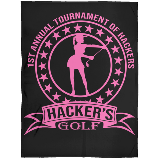 OPG Custom Design #20. 1st Annual Hackers Golf Tournament. Ladies Edition. Fleece Blanket 60x80