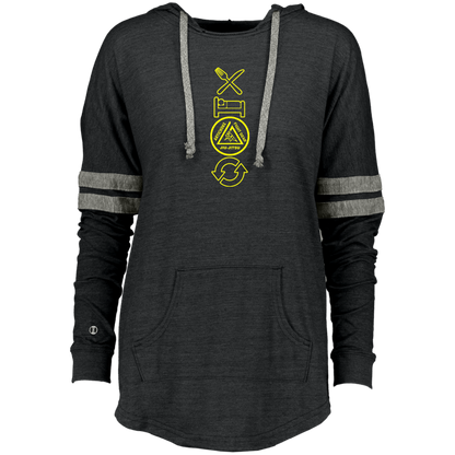 Artichoke Fight Gear Custom Design #9. EAT. SLEEP. JIU JITSU. REPEAT. Ladies Hooded Low Key Pullover