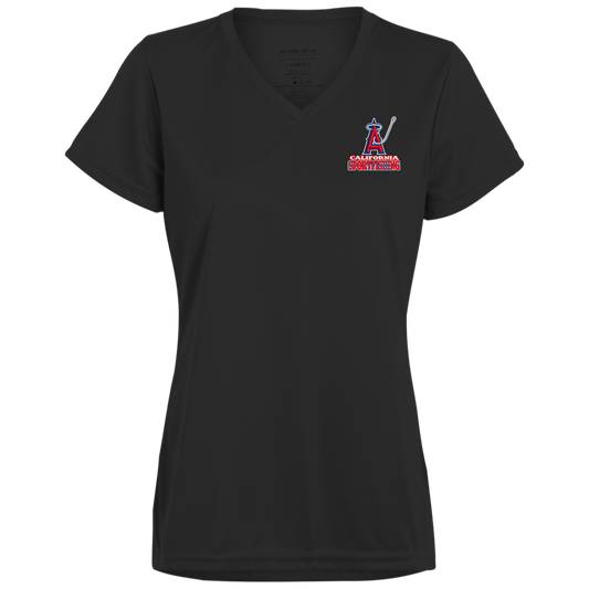 ArtichokeUSA Custom Design. Anglers. Southern California Sports Fishing. Los Angeles Angels Parody. Ladies’ Moisture-Wicking V-Neck Tee