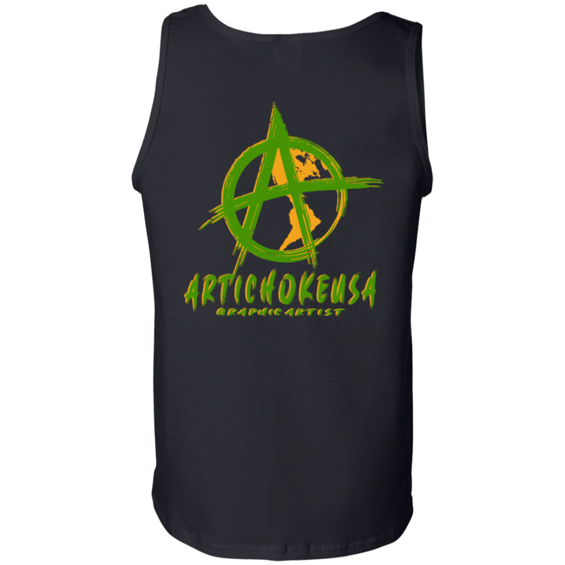 ArtichokeUSA Custom Design. EARTH-ART=EH. Men's 100% Cotton Tank Top