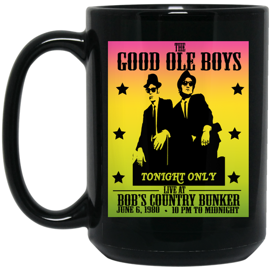ArtichokeUSA Custom Design #42. The Good Ole Boys. Blues Brothers Fan Art. 15 oz. Black Mug