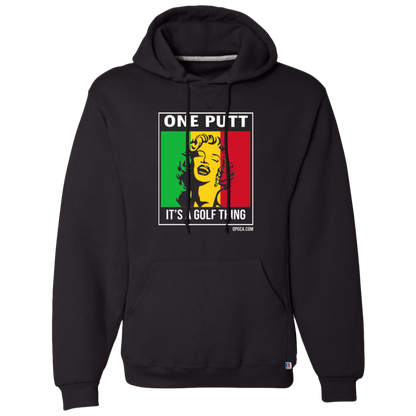OPG Custom Design #22. One Putt / One Love Parody with Fan Art. Female Edition. Dri-Power Fleece Pullover Hoodie