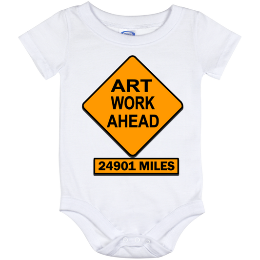 ArtichokeUSA Custom Design. Art Work Ahead. 24,901 Miles (Miles Around the Earth). Baby Onesie 12 Month