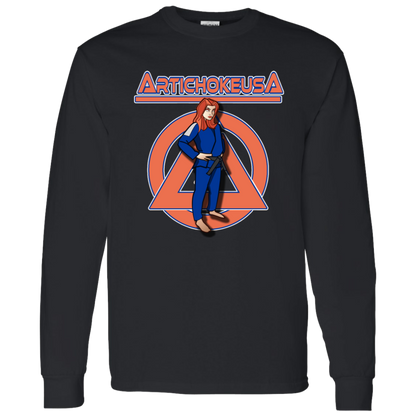 ArtichokeUSA Character and Font design. Let's Create Your Own Team Design Today. Amber. 100 % Cotton LS T-Shirt