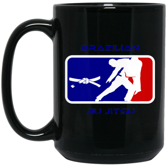 Artichoke Fight Gear Custom Design #2. BJJ MLB Parody v1. 15 oz. Black Mug