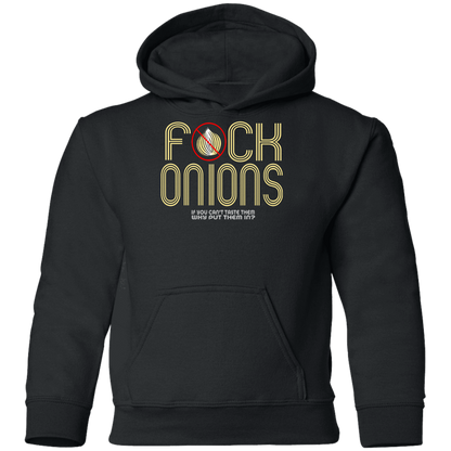 ArtichokeUSA Custom Design. Fuck Onions. Youth Pullover Hoodie