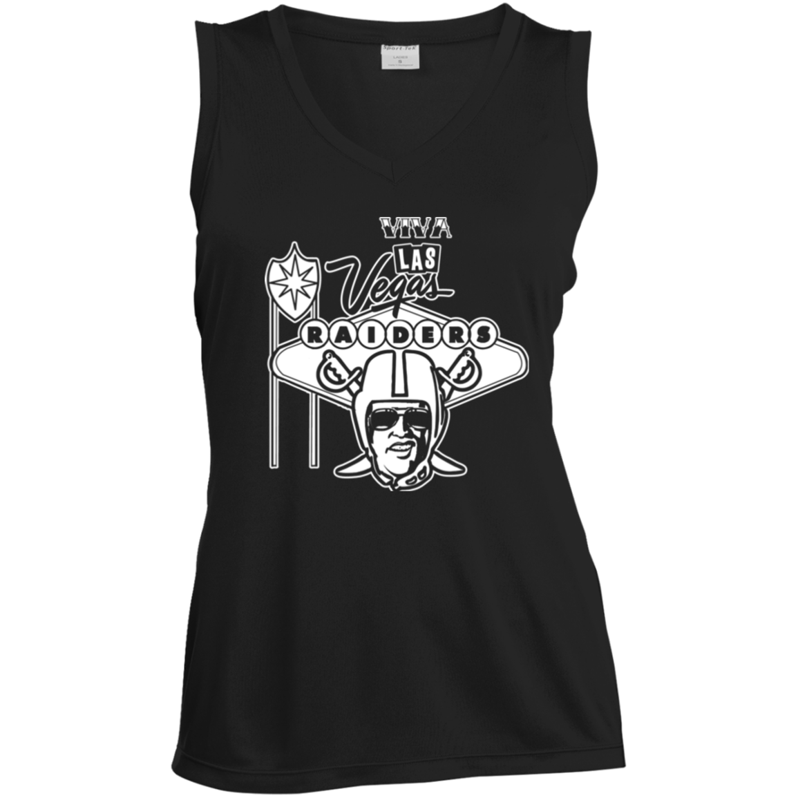 ArtichokeUSA Custom Design. Las Vegas Raiders. Las Vegas / Elvis Presley Parody Fan Art. Let's Create Your Own Team Design Today. Ladies' Sleeveless V-Neck