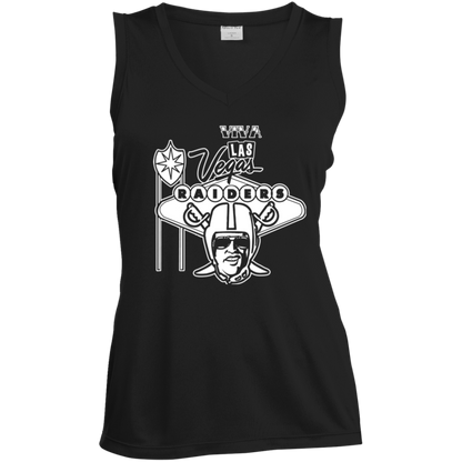 ArtichokeUSA Custom Design. Las Vegas Raiders. Las Vegas / Elvis Presley Parody Fan Art. Let's Create Your Own Team Design Today. Ladies' Sleeveless V-Neck