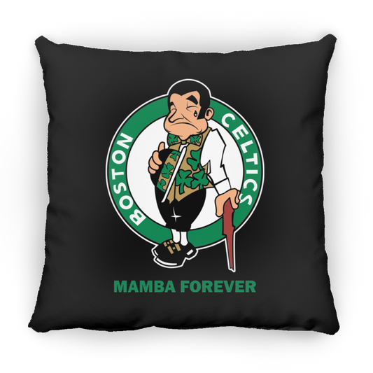ArtichokeUSA Custom Design. RIP Kobe. Mamba Forever. Celtics / Lakers Fan Art Tribute. Square Pillow 18x18