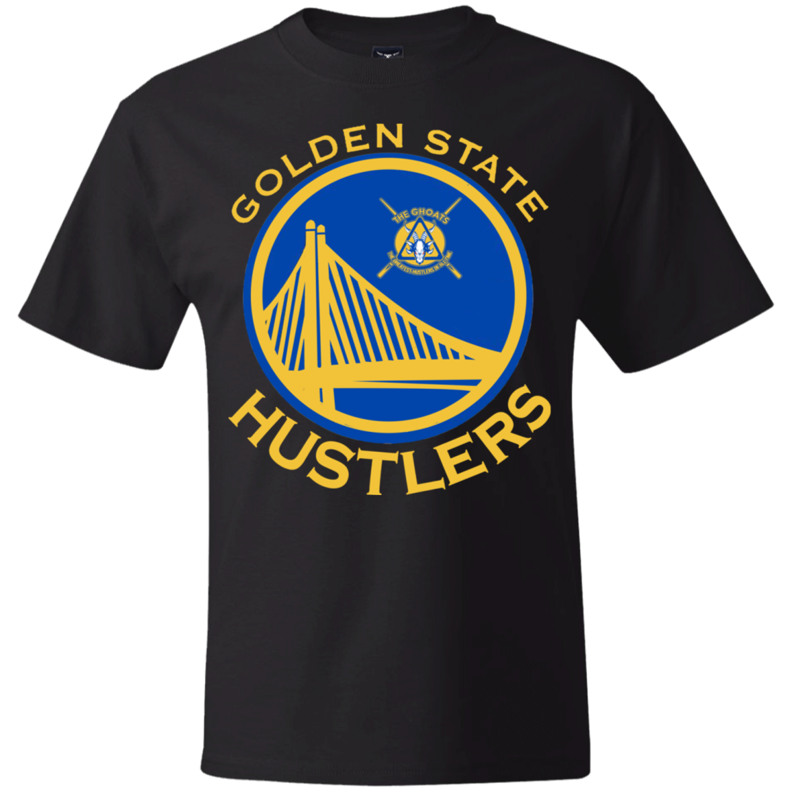 The GHOATS Custom Design. #12 GOLDEN STATE HUSTLERS.	Heavy Cotton T-Shirt