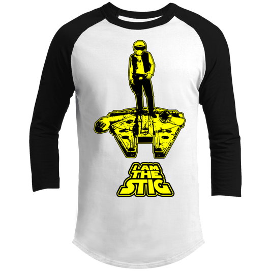 ArtichokeUSA Custom Design. I am the Stig. Han Solo / The Stig Fan Art. 3/4 Raglan Sleeve Shirt