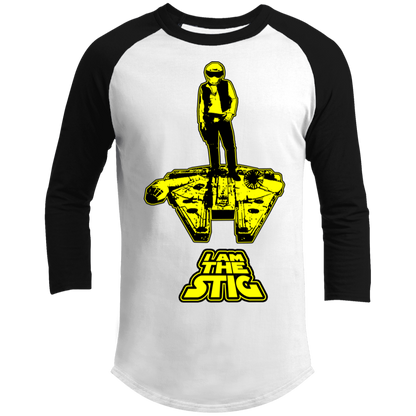 ArtichokeUSA Custom Design. I am the Stig. Han Solo / The Stig Fan Art. 3/4 Raglan Sleeve Shirt