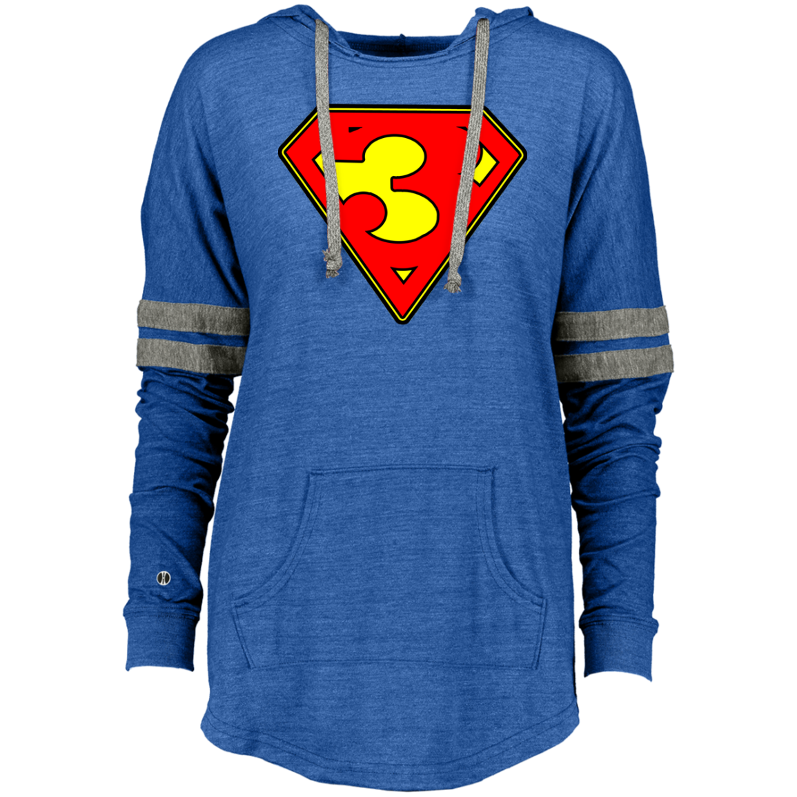 The GHOATS Custom Design. #38 Super 3. APA League. Ladies Hooded Low Key Pullover