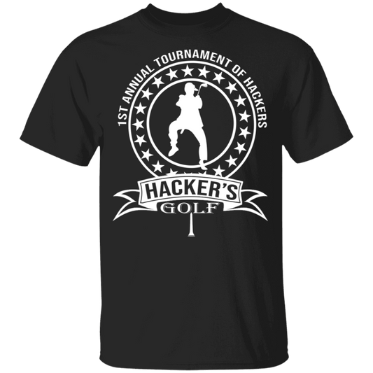 OPG Custom Design #20. 1st Annual Hackers Golf Tournament. Youth 100% Cotton T-Shirt