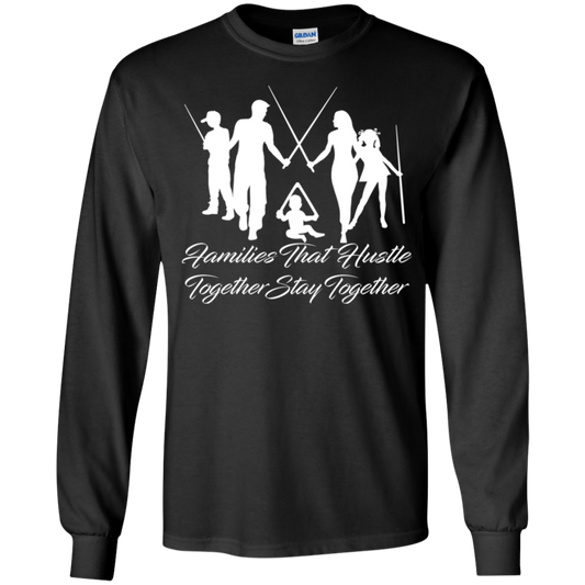 The GHOATS Custom Design. #11 Families That Hustle Together, Stay Together. Youth LS T-Shirt