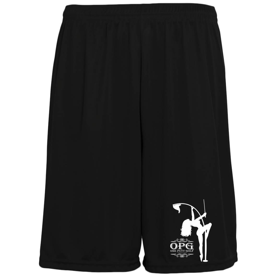 OPG Custom Design #10. Flag Pole. 100% Polyester Training Shorts w/Pockets