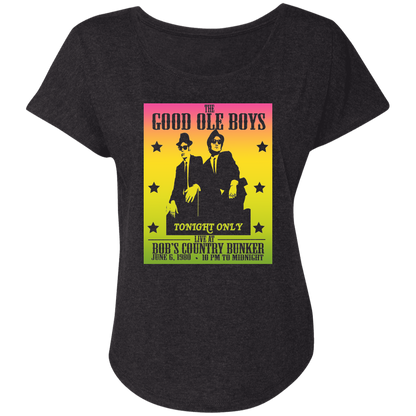 ArtichokeUSA Custom Design. The Good Ole Boys. Blues Brothers Fan Art. Ladies' Triblend Dolman Sleeve