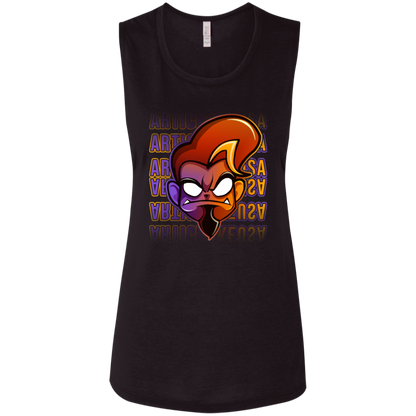 ArtichokeUSA Character and Font design. Let's Create Your Own Team Design Today. Arthur. Ladies' Flowy Muscle Tank