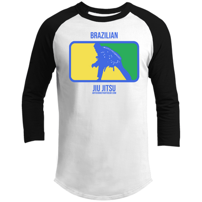 Artichoke Fight Gear Custom Design #13. BJJ, The New National Pastime. 3/4 Raglan Sleeve Shirt