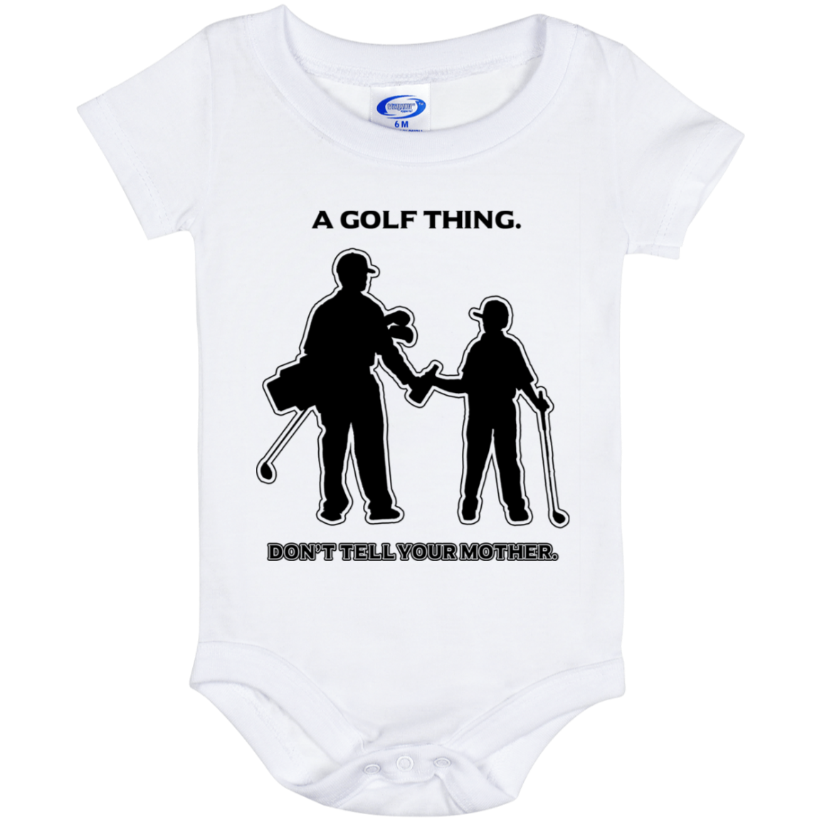 OPG Custom Design #7. Father and Son's First Beer. Don't Tell Your Mother. Baby Onesie 6 Month