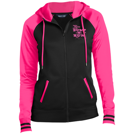 OPG Custom Design #4. I Don't See Noting Wrong With A Little Bump N Run. Ladies' Sport-Wick® Full-Zip Hooded Jacket