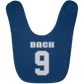 OPG Custom Design #17. Back 9. Football Jersey Style. Baby Bib