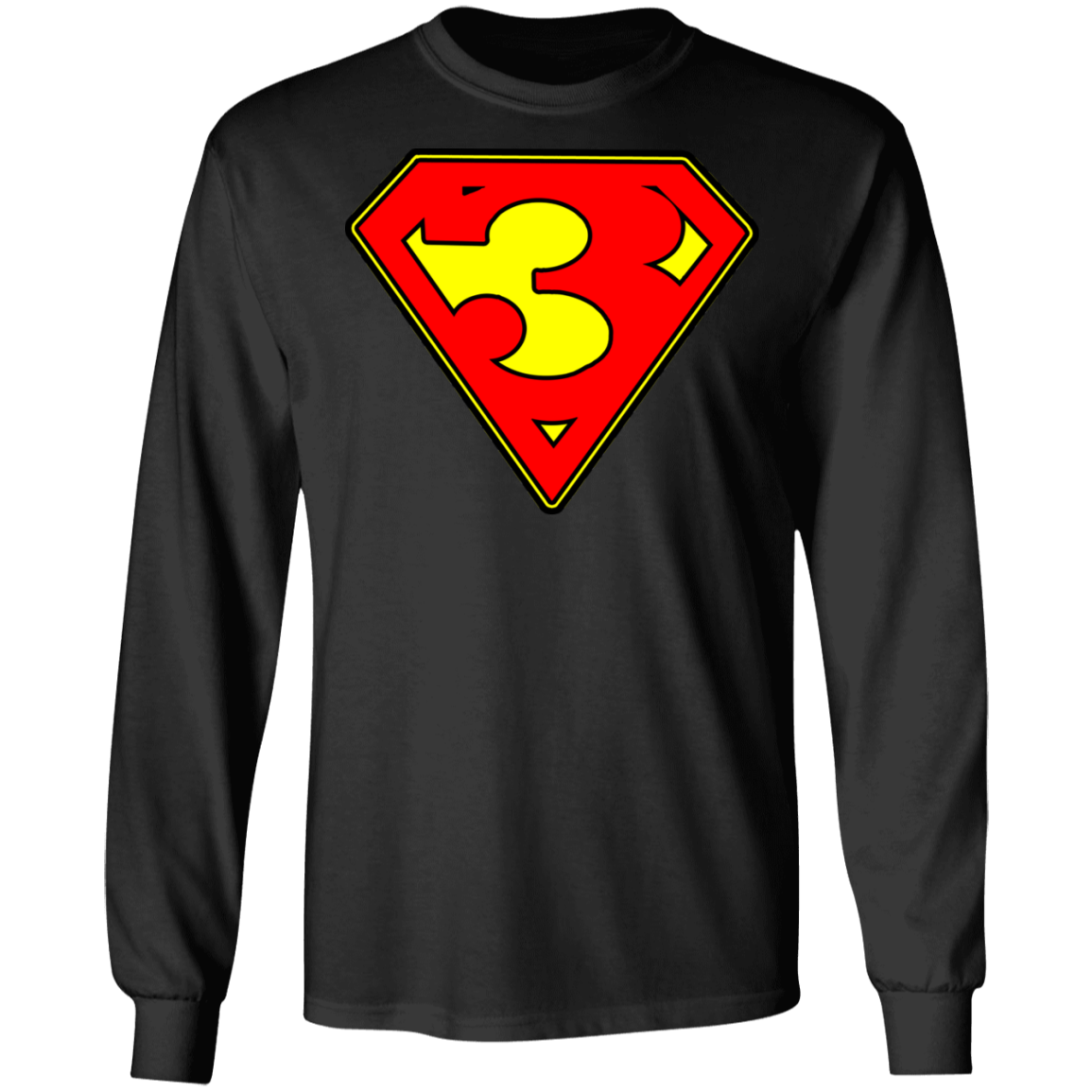 The GHOATS Custom Design. #38 Super 3. APA League. Long Sleeve Cotton T-Shirt