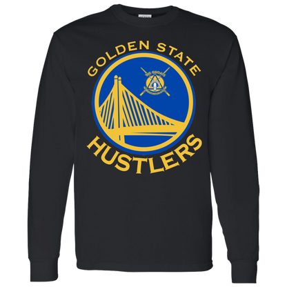 The GHOATS Custom Design. #12 GOLDEN STATE HUSTLERS.	LS T-Shirt 5.3 oz.