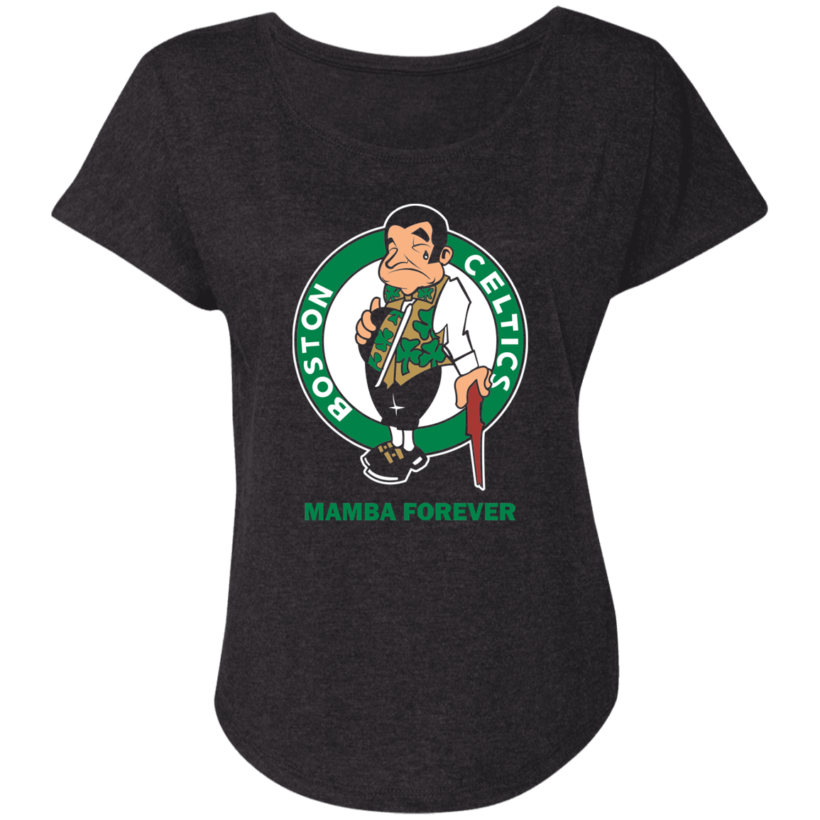 ArtichokeUSA Custom Design. RIP Kobe. Mamba Forever. Celtics / Lakers Fan Art Tribute. Ladies' Triblend Dolman Sleeve