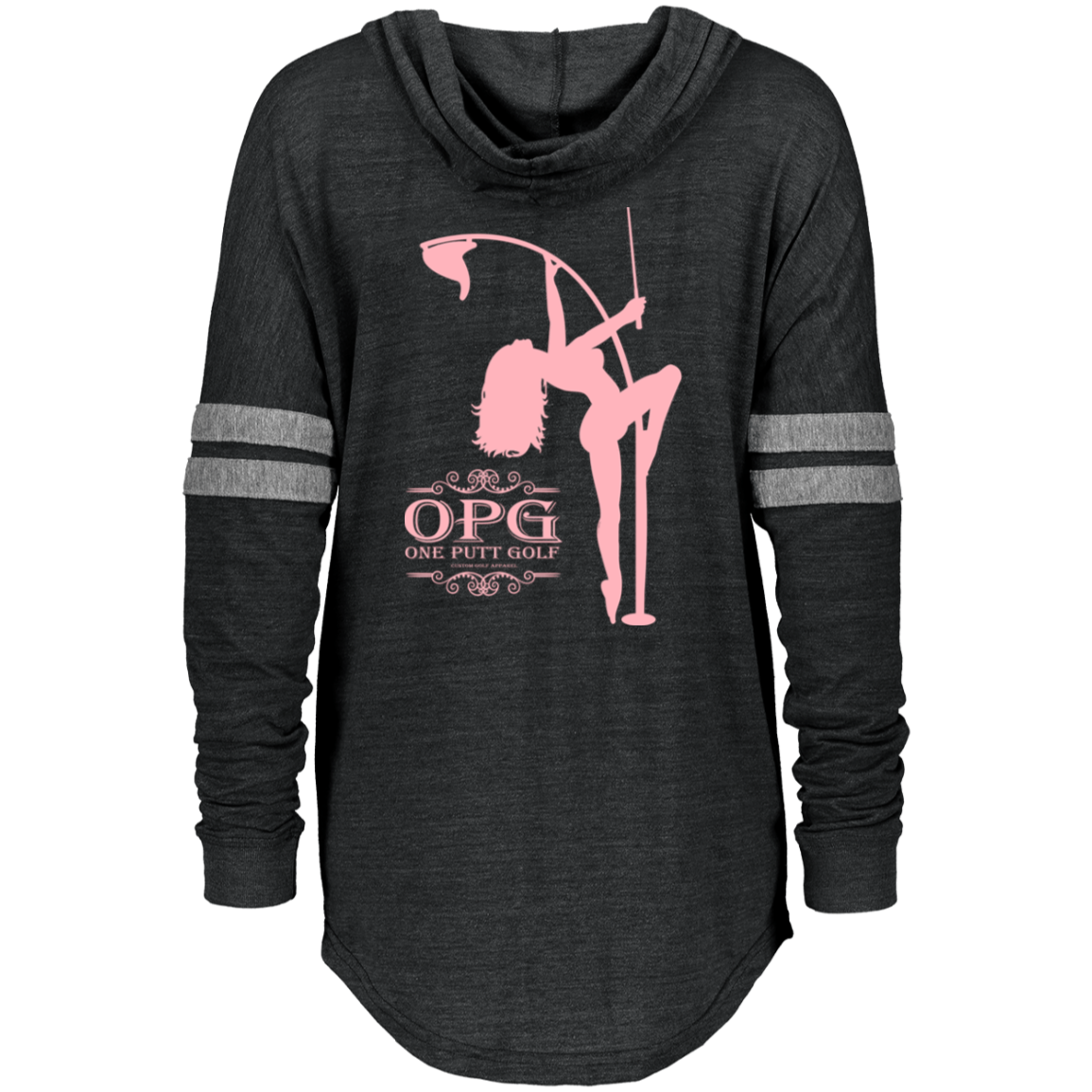 OPG Custom Design #10. Flag Pole. Ladies Hooded Low Key Pullover