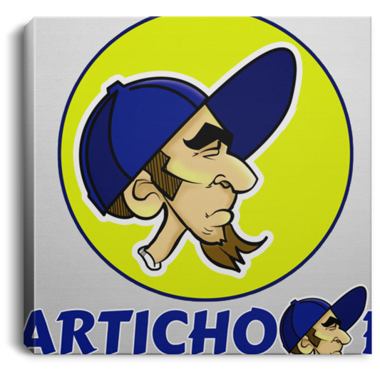ArtichokeUSA Character and Font design #20. Friends, Clients, and People of Earth. Let's Create Your Own Design Today. Square Canvas .75in Frame