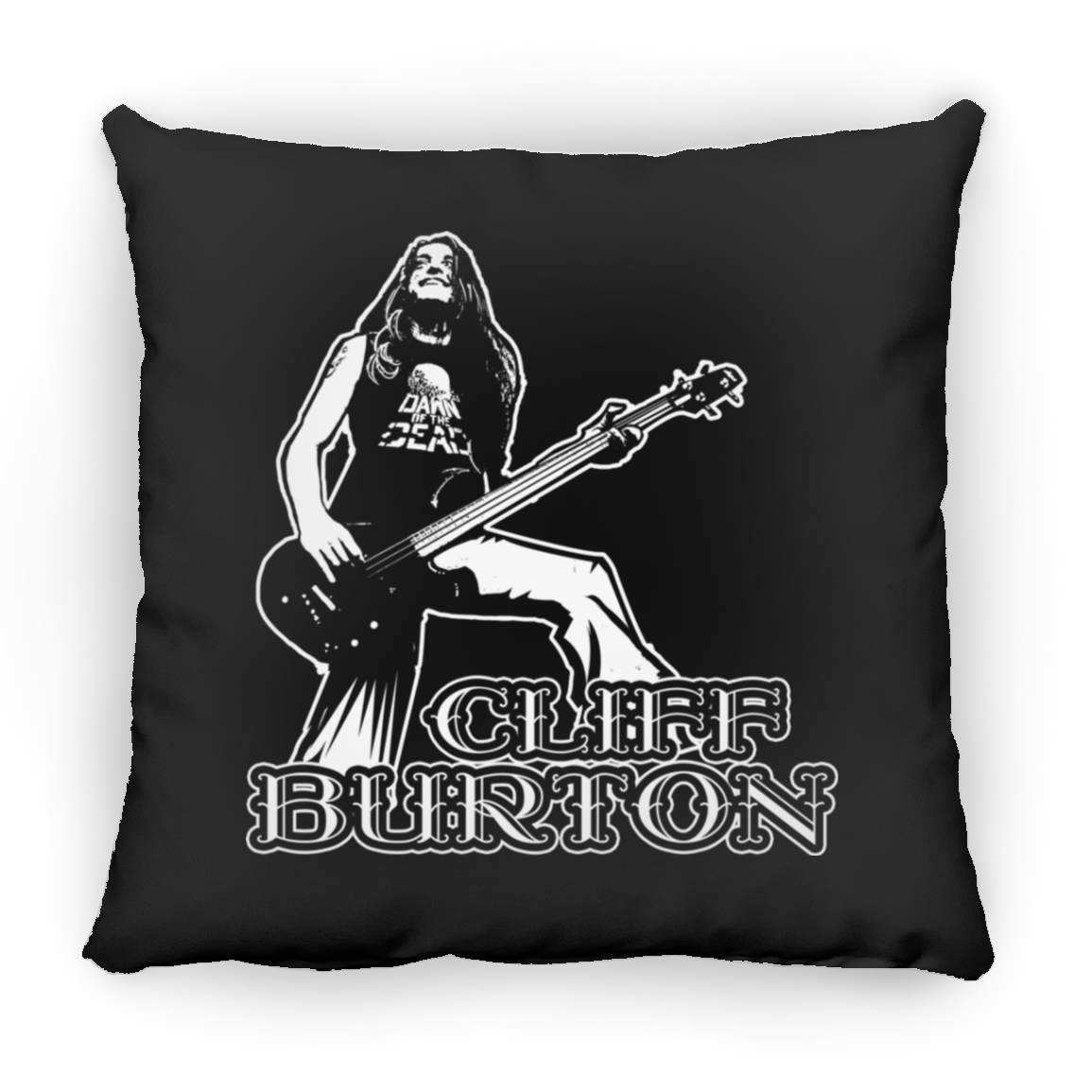 ArtichokeUSA Custom Design. Cliff Burton Tribute. Square Pillow 18x18
