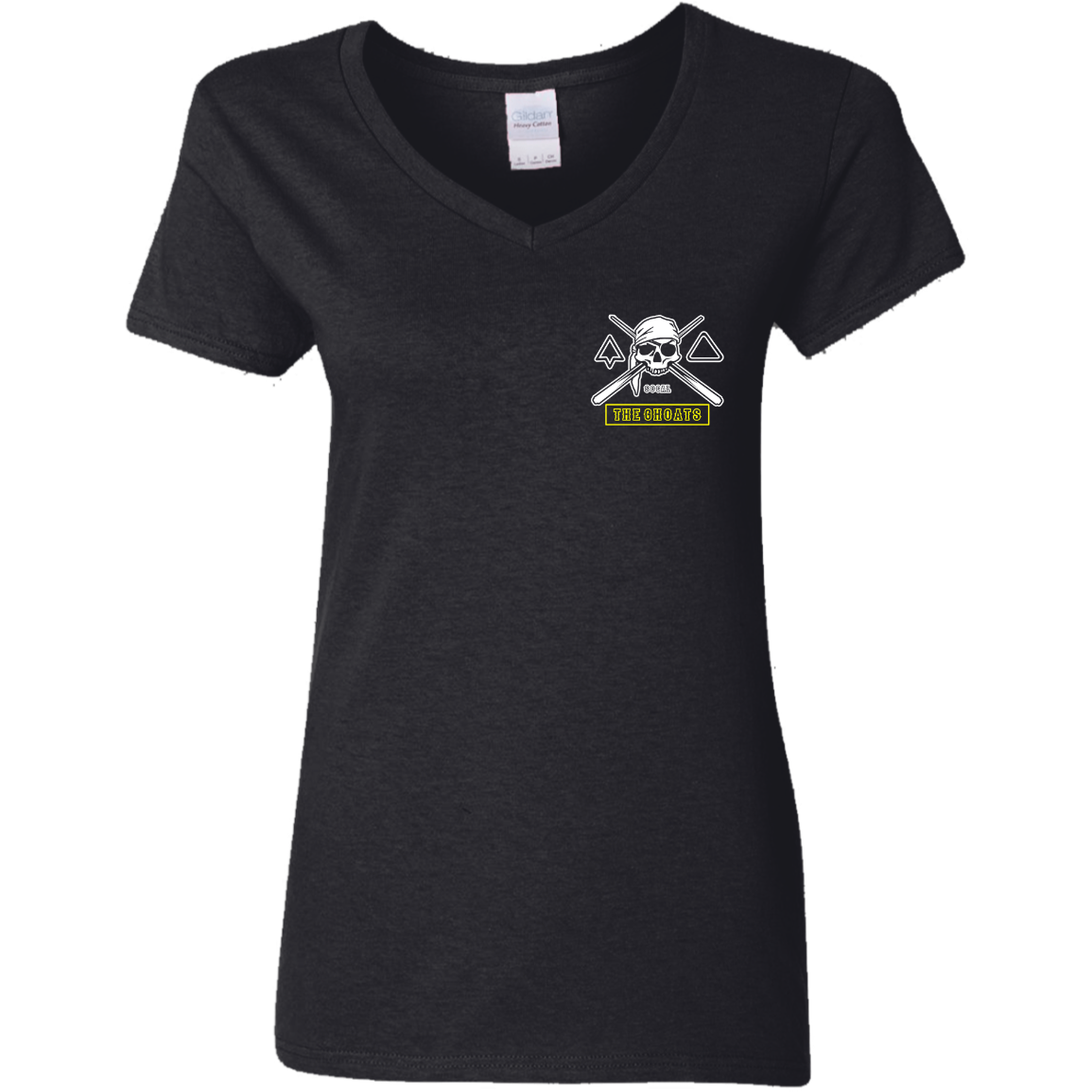 The GHOATS Custom Design. #4 Motorcycle Club Style. Ver 2/2. Ladies' Basic V-Neck T-Shirt