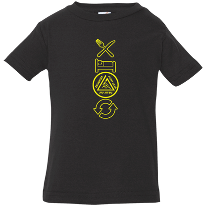 Artichoke Fight Gear Custom Design #9. EAT. SLEEP. JIU JITSU. REPEAT. Infant Jersey T-Shirt