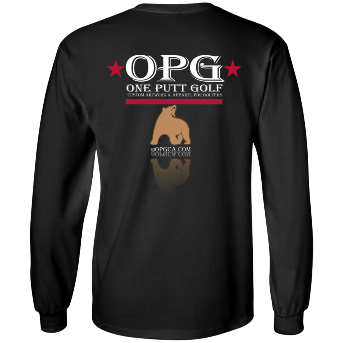 OPG Custom Design #14. Golf California. California State Flag. Youth Long Sleeve T-Shirt