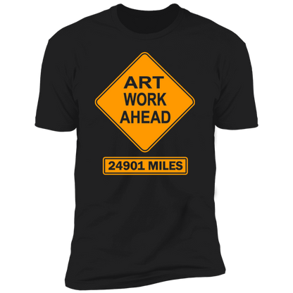 ArtichokeUSA Custom Design. Art Work Ahead. 24,901 Miles (Miles Around the Earth). Men's Premium Short Sleeve T-Shirt